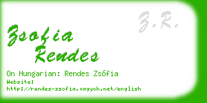zsofia rendes business card